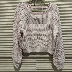 Altar'd State Light Pink chenille Knit Sweater